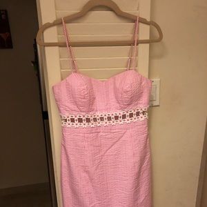 Lily Pulitzer Pink Striped Daisy Dress, Size 2
